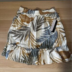 Tahari NWT tropical skirt size small 100% linen